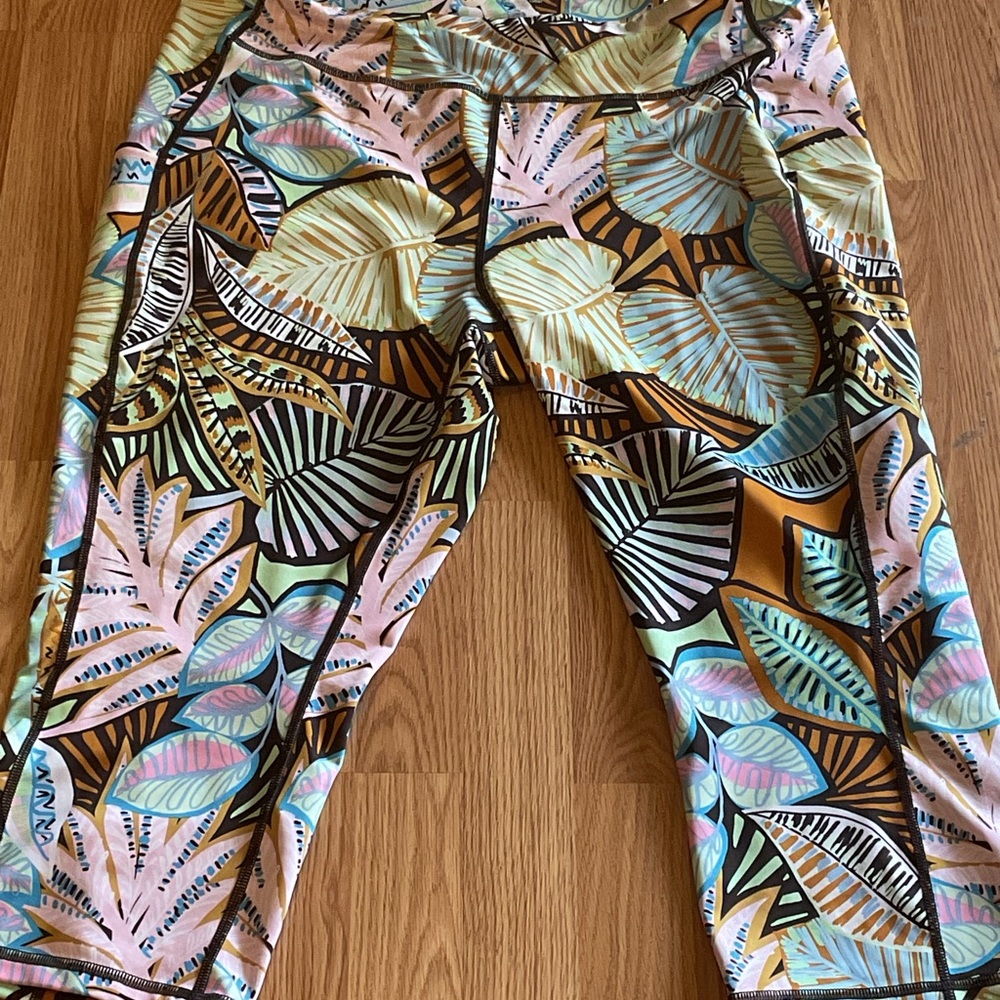 WOMENS TEK GEAR 2X ACTIVE WEAR TROPICAL PRINT 40X21